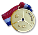 weightlifting medals, powerlifting medals, weight plate medals, Ivanko medals